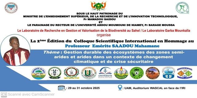 Colloque Scientifique International en Hommage au Pr Émérite SAADOU Mahaman, figure emblématique de la Botanique en Afrique et Premier Recteur de l’Université Dan Dicko Dankoulodo de Maradi
